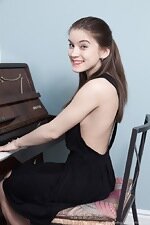 Evelina Darling masturbates by her piano